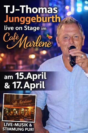 Live Musik mit TJ Thomas Junggeburth im Café Marlene